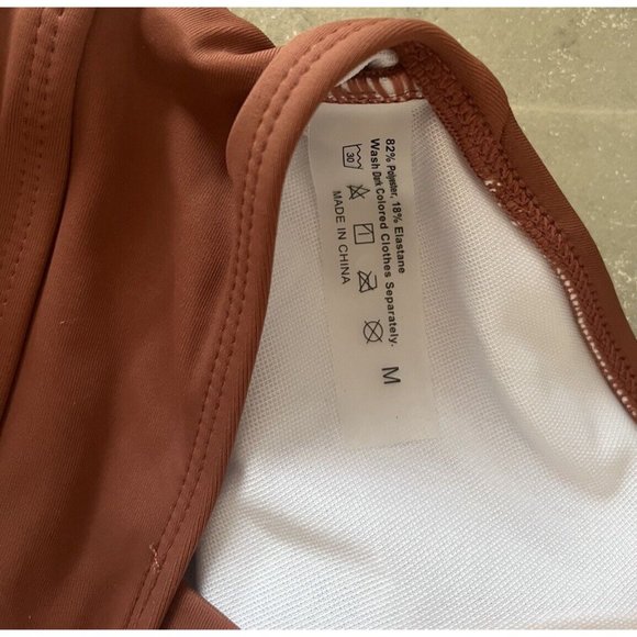 SHEIN Woman’s 2 Piece Bathing Suit Bikini Tank Floral & Solid Print New Medium - Picture 4 of 8